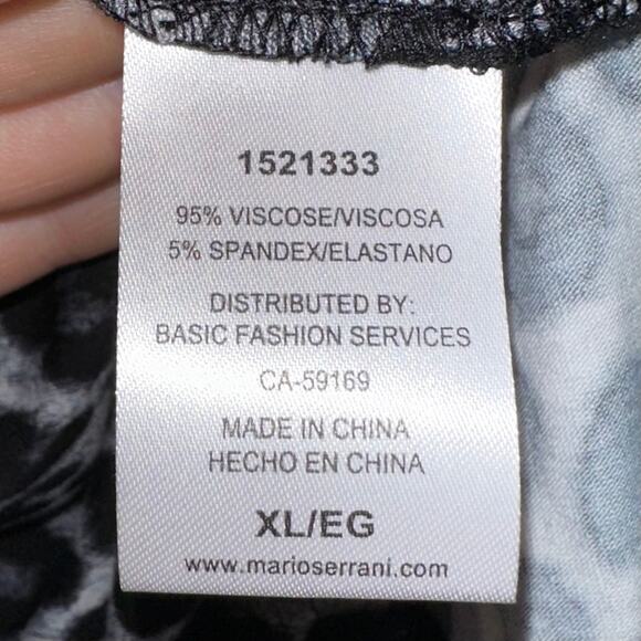 NWT Mario Serrani Long Sleeve Grey Leopard Tunic T-Shirt Size XL - Picture 7 of 13